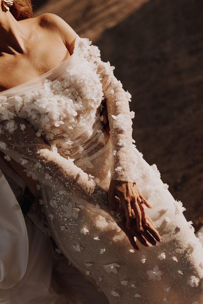wedding gown details